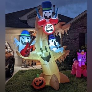 8 FT Halloween Inflatable Tree Outdoor Decorations Blow Up Yard Dead Ghost Tree
